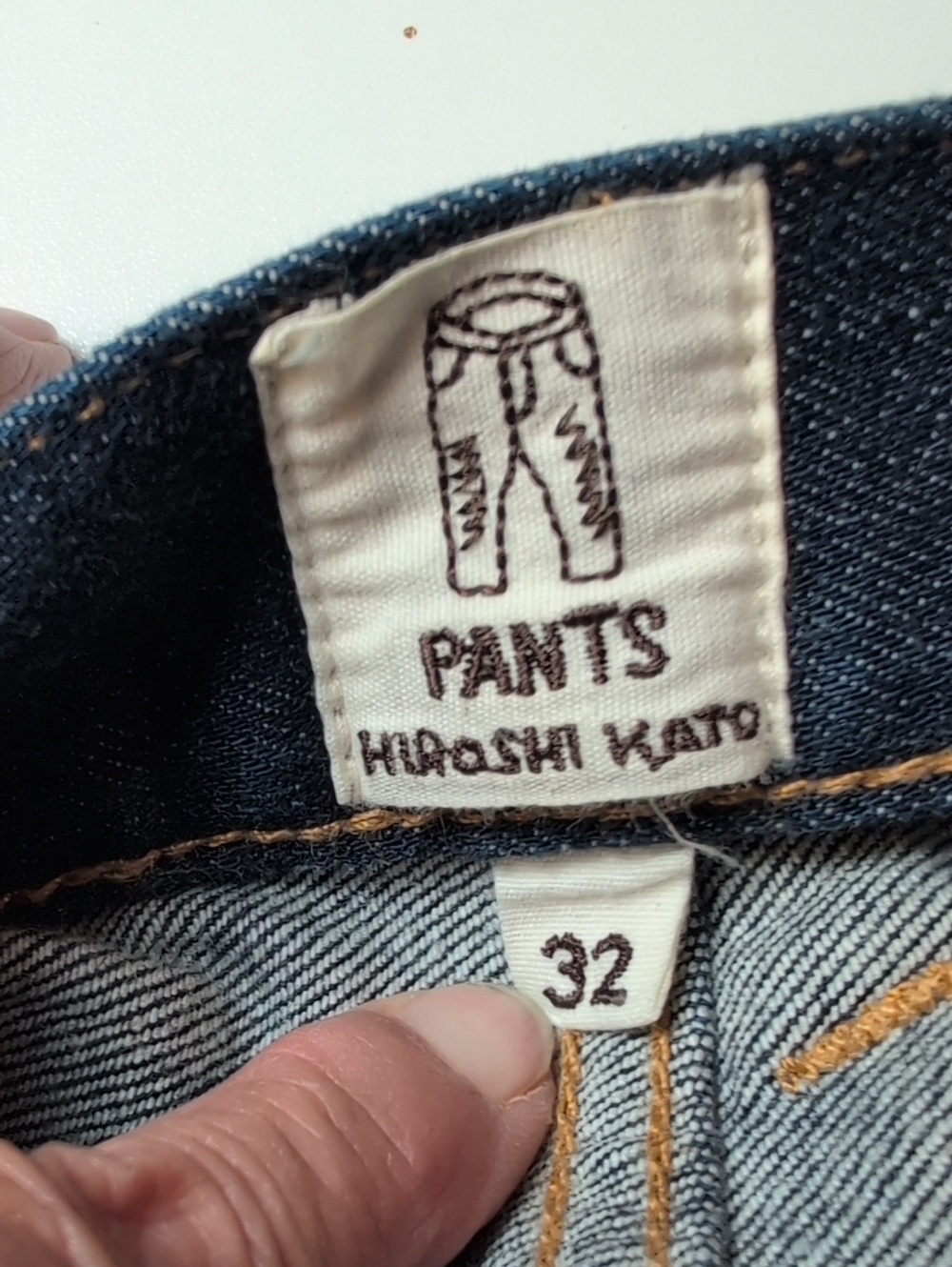 Hiroshi KatoThe Pen Slim 14-Ounce Stretch Selvedge Jeans Indigo Raw Size 32 EUC - Picture 13 of 16